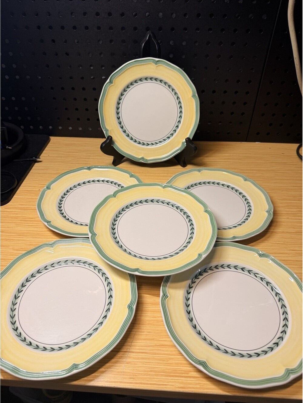 Set of 6 Villeroy & Boch French Garden VIENNE Salad Plates 8 1/8" Summer Table